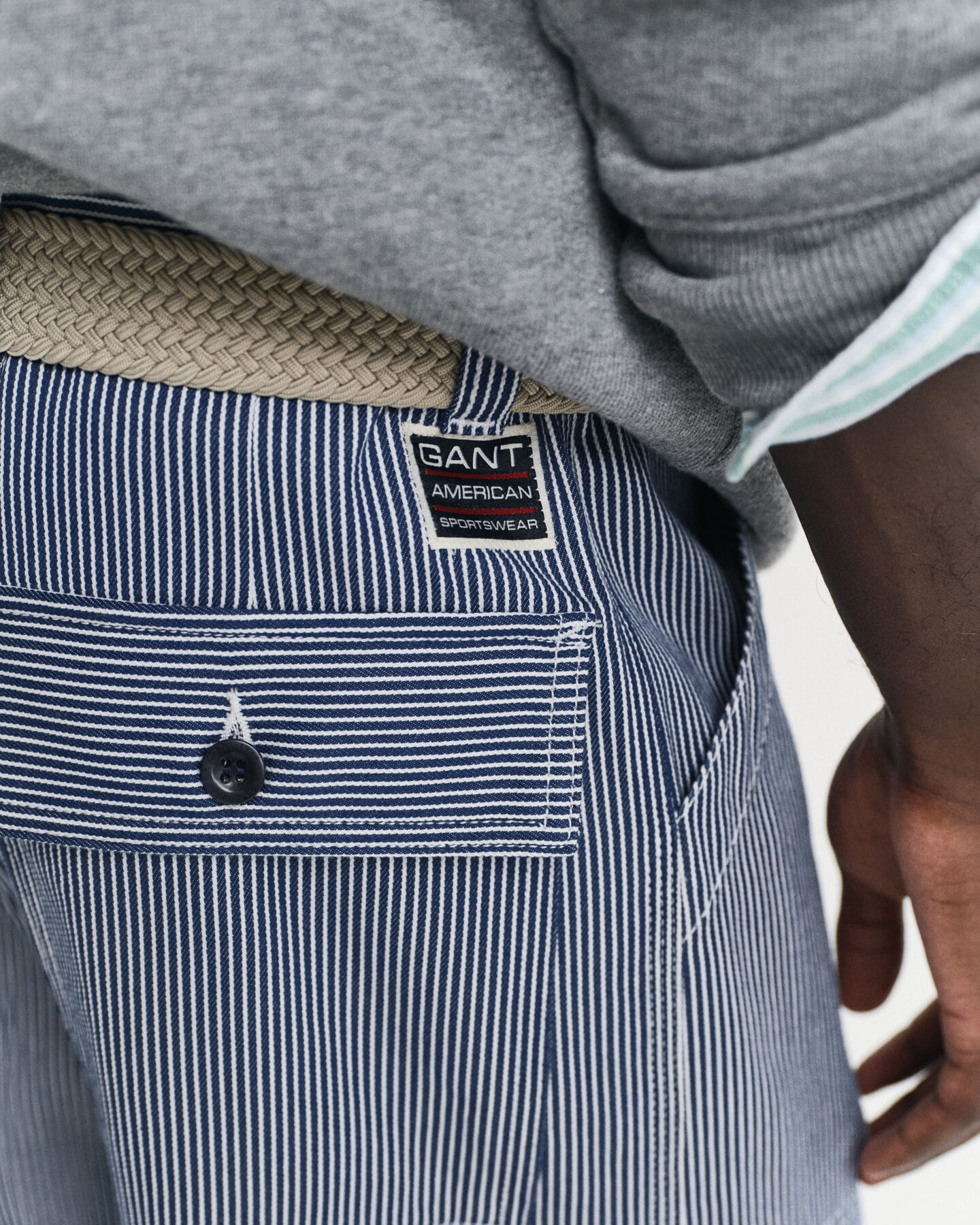 Relaxed Fit Hickory Stripe Jeans
