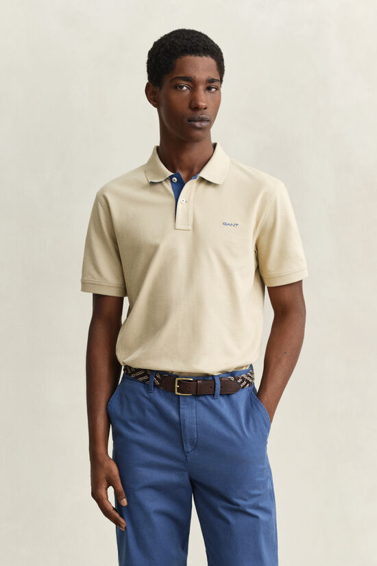 Contrast Piqu&eacute; Polo Shirt