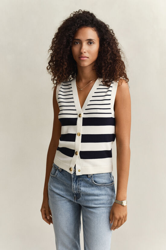 Striped Knit Vest
