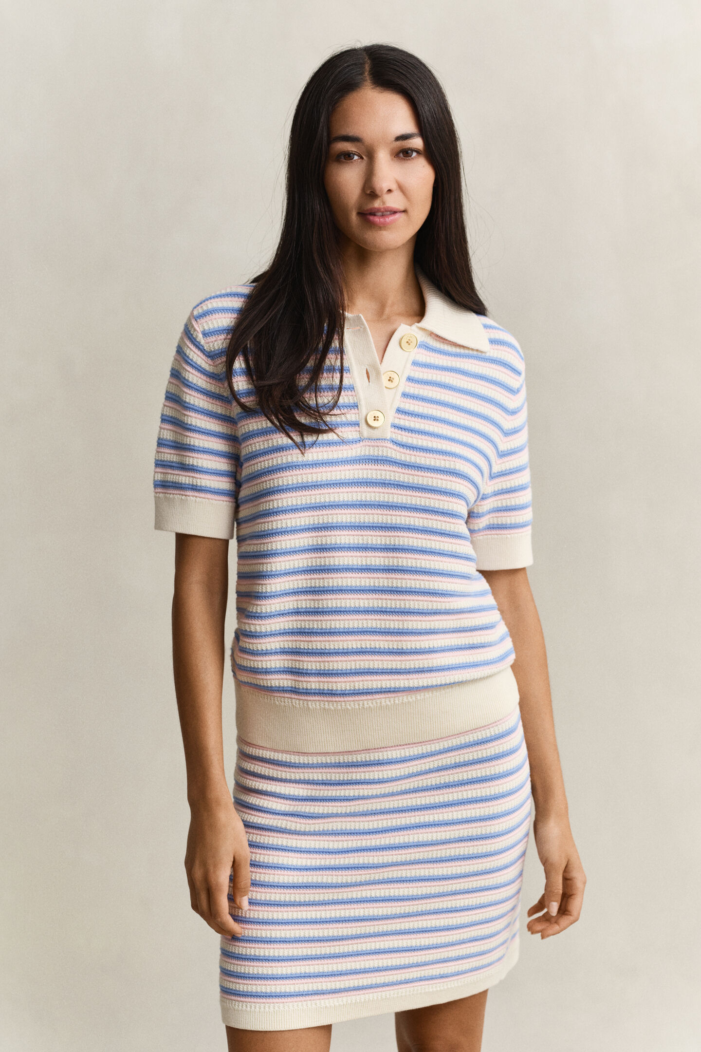 Multistriped Textured Top