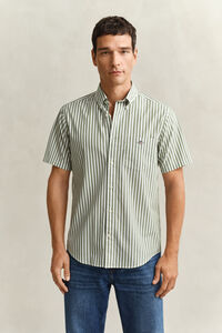 Striped Classic Poplin Short Sleeve Shirt