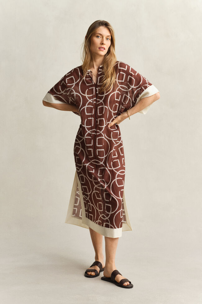 Monogram Cotton Silk Caftan
