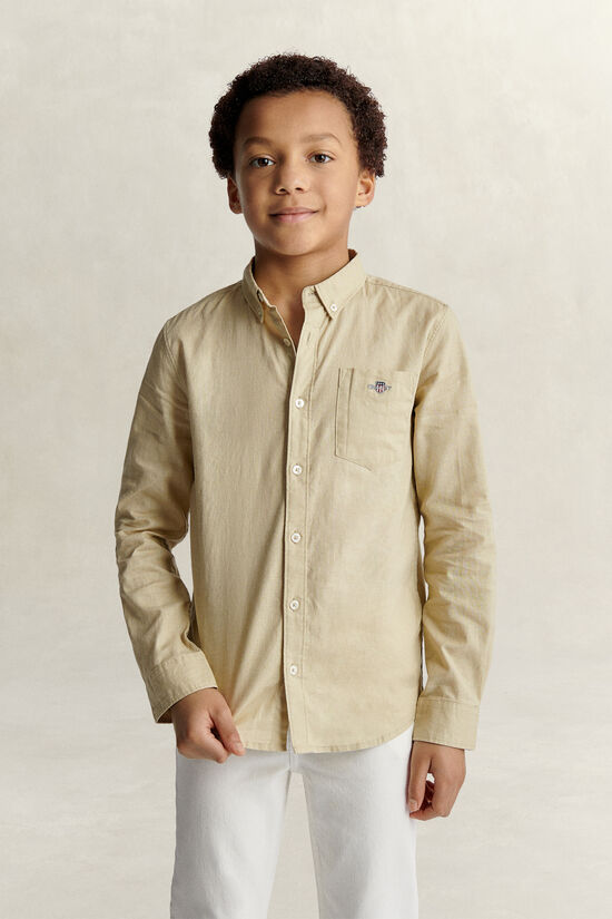 Teen Boys Linen Blend Shirt