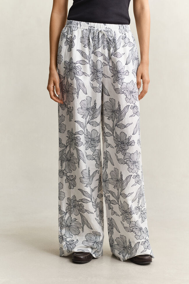 Floral Linen Pants