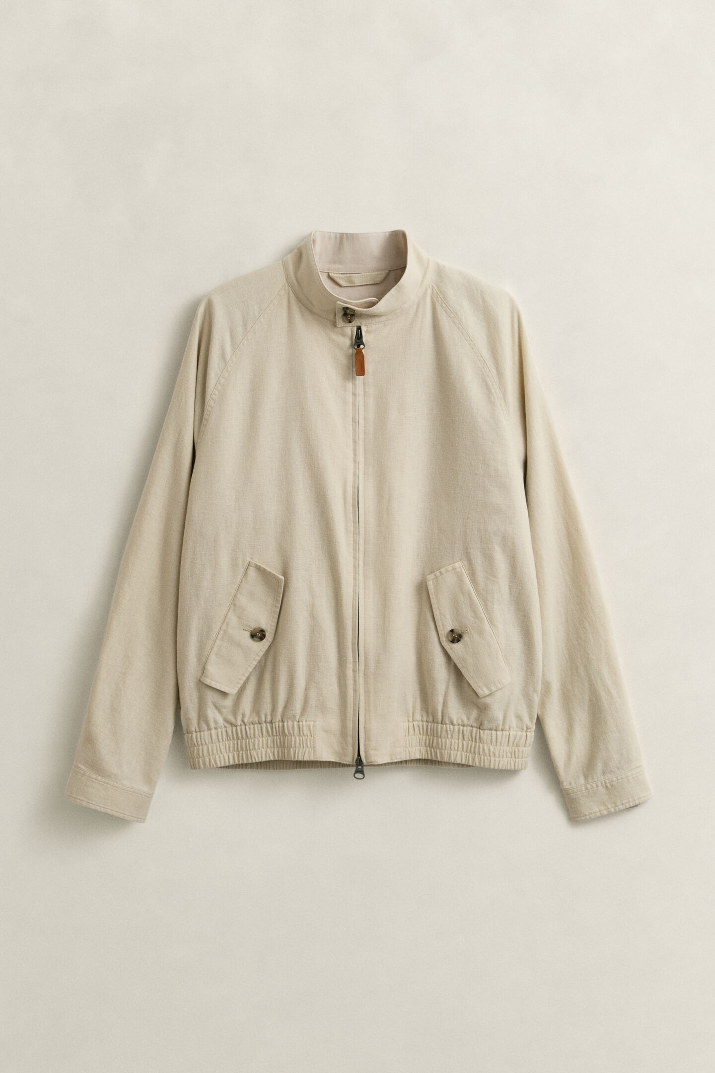 Linen Blend Harrington Jacket