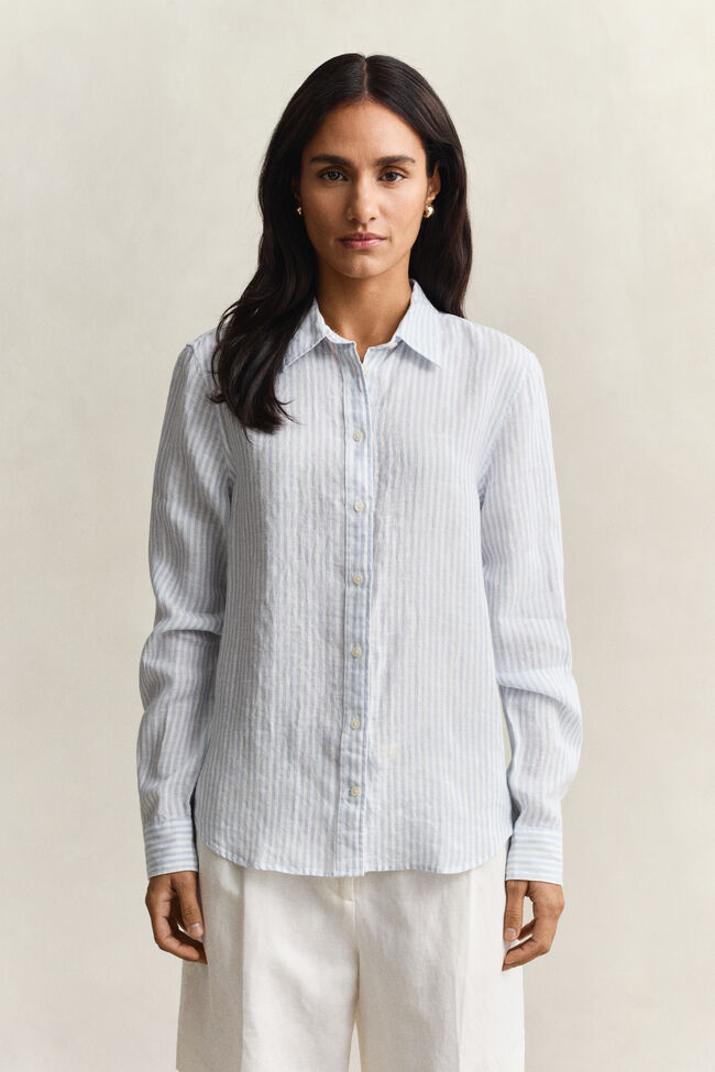 Regular Fit Striped Linen Shirt