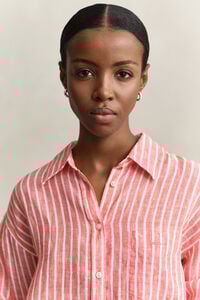 Relaxed Fit Striped Linen Shirt