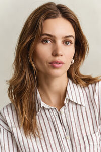 Relaxed Fit Striped Linen Shirt