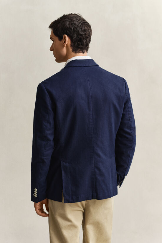 Textured Cotton Blend Suit Jacket