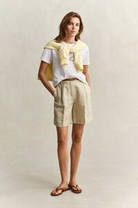 Tailored Linen Blend Shorts