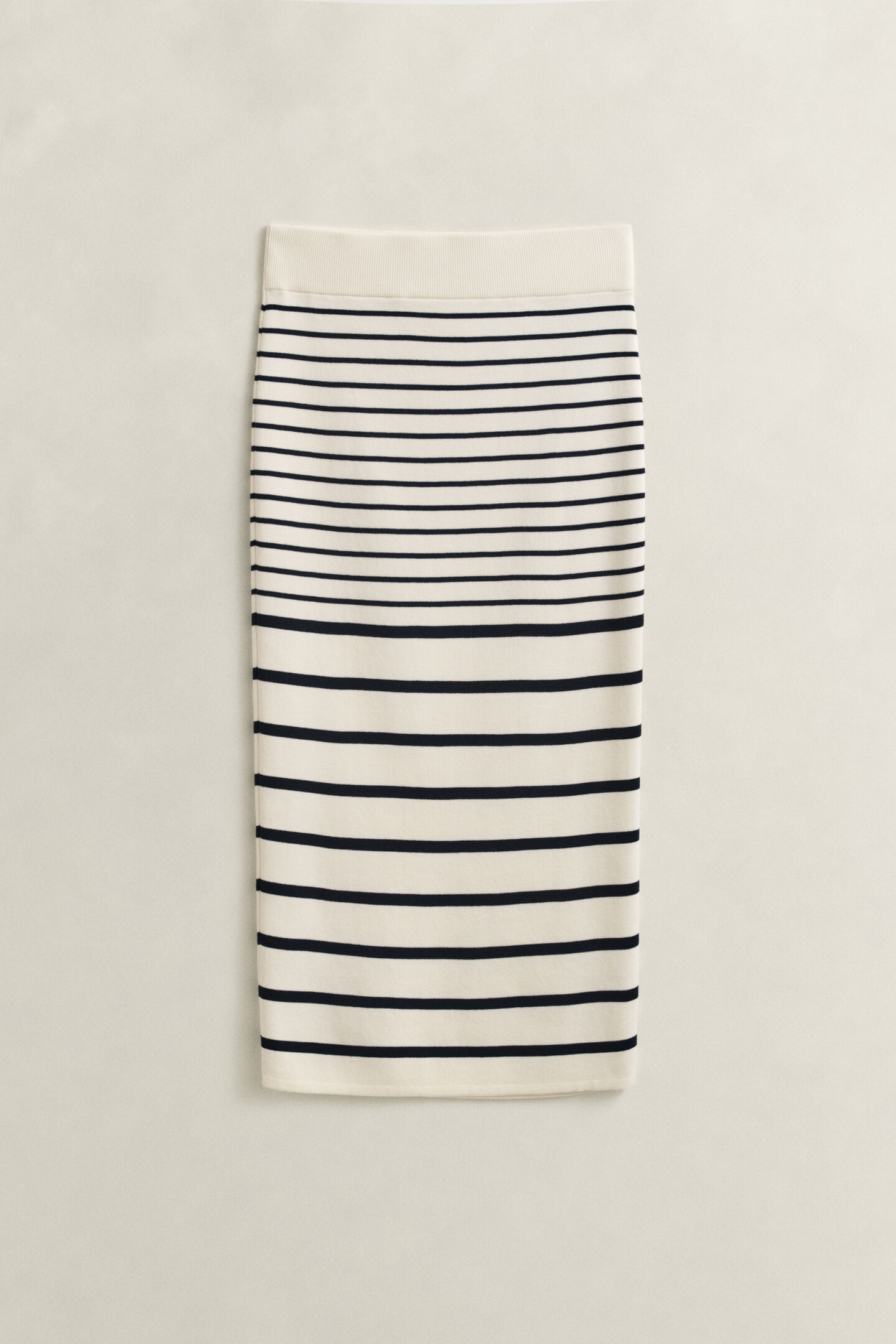 Striped Knitted Pencil Skirt