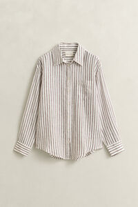 Relaxed Fit Striped Linen Shirt