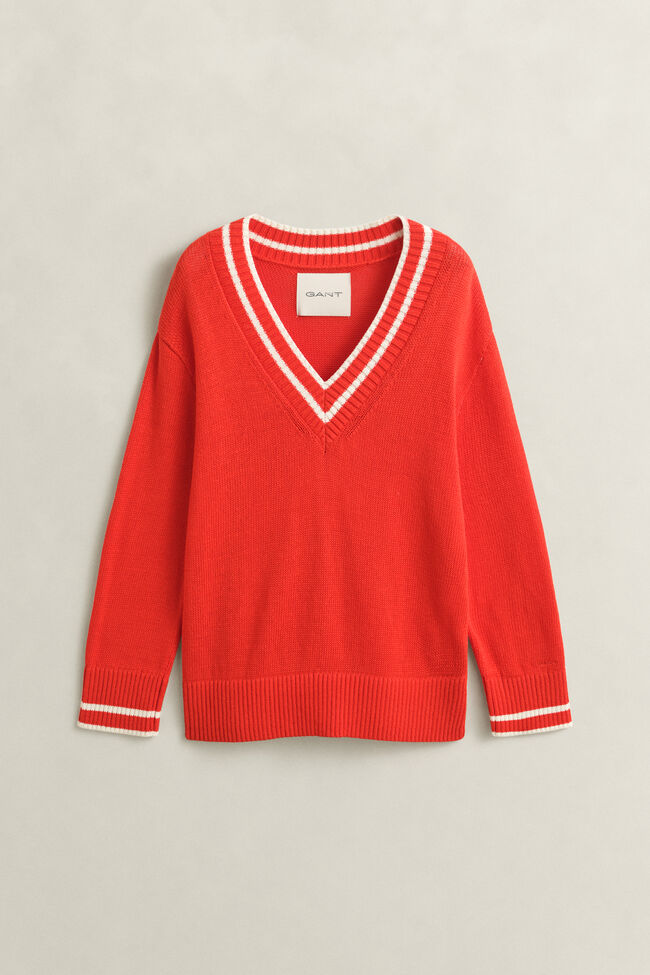 Cotton V-Neck Sweater
