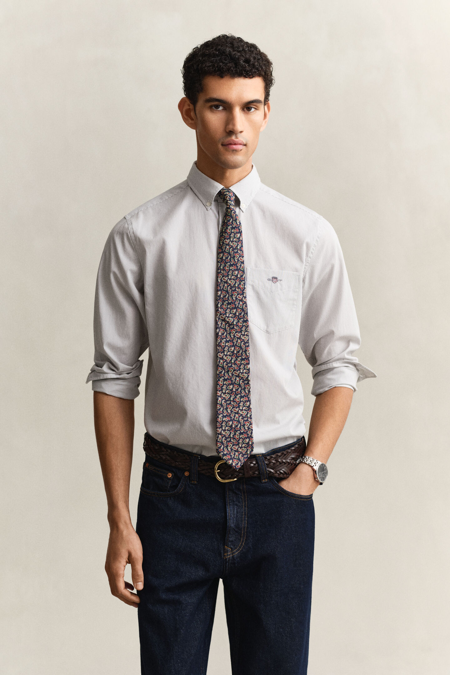 Banker Stripe Classic Poplin Shirt