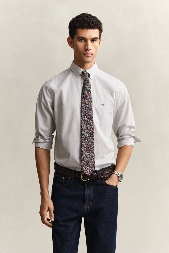Banker Stripe Classic Poplin Shirt
