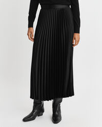 Pleated Sateen Skirt
