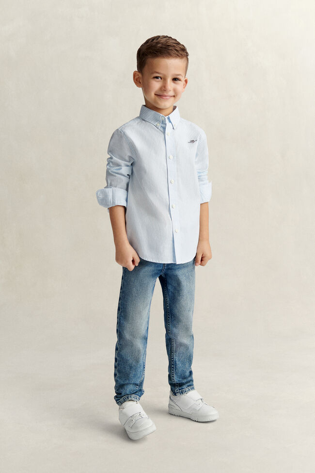 Boys Shield Striped Oxford Shirt