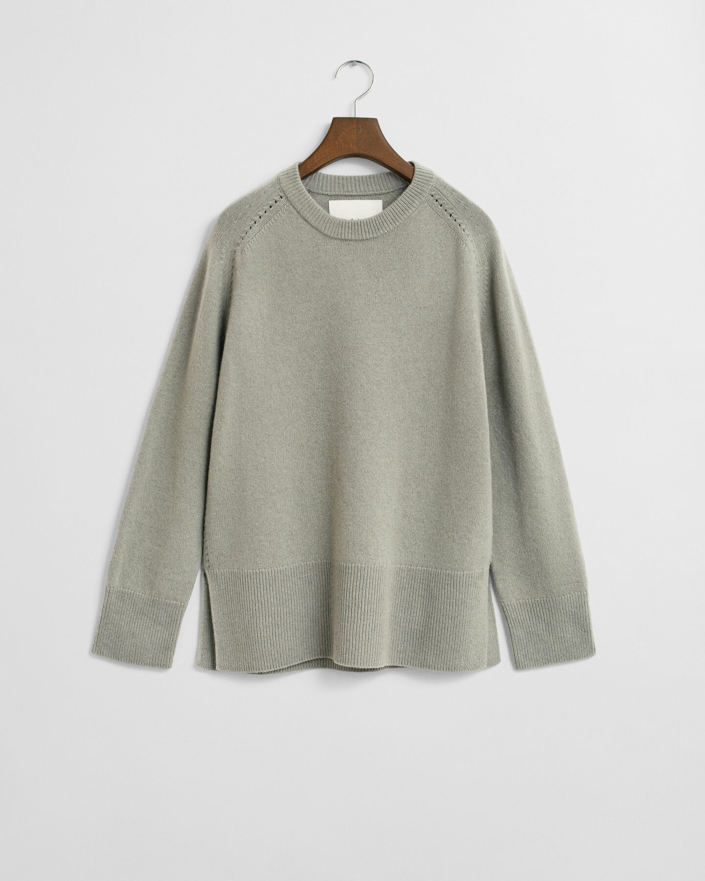 Soft Wool Cashmere Blend Crew Neck Sweater