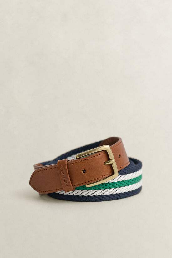 Striped Webbing Belt