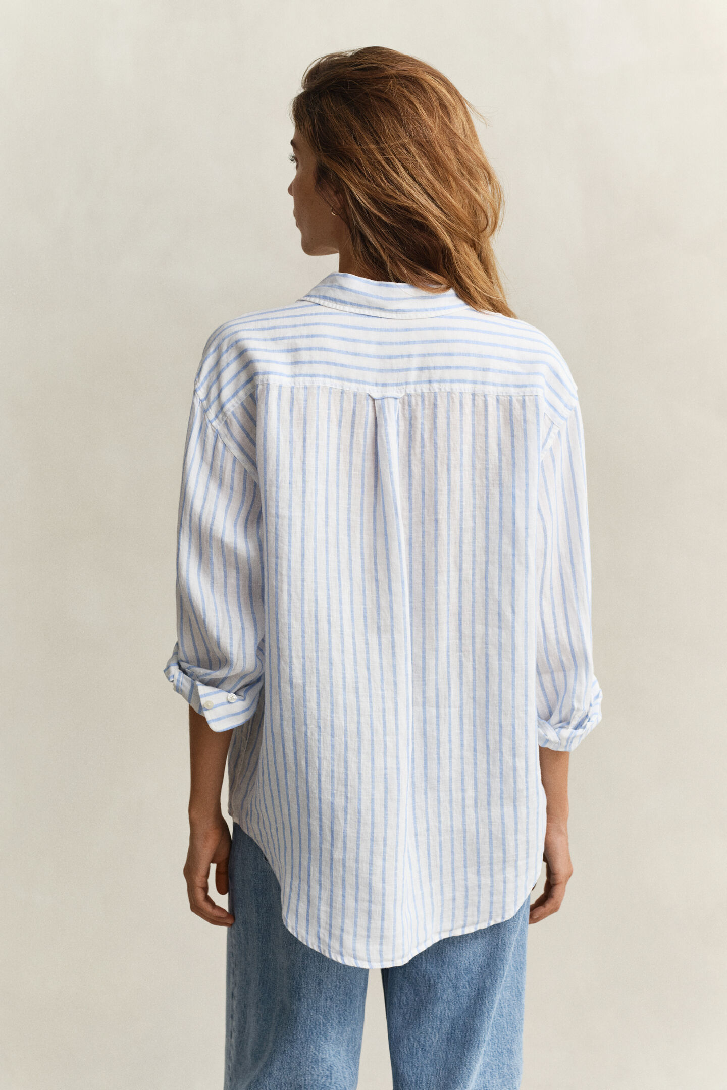Relaxed Fit Striped Linen Shirt
