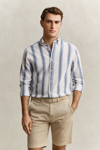 Striped Linen Blend Shirt