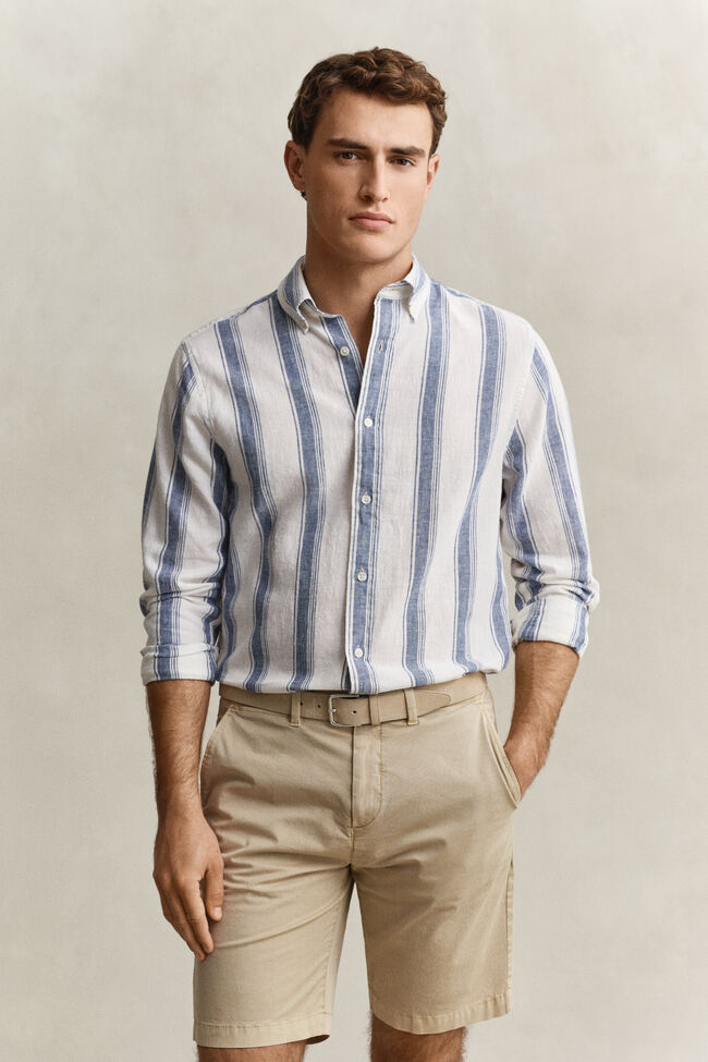 Striped Linen Blend Shirt
