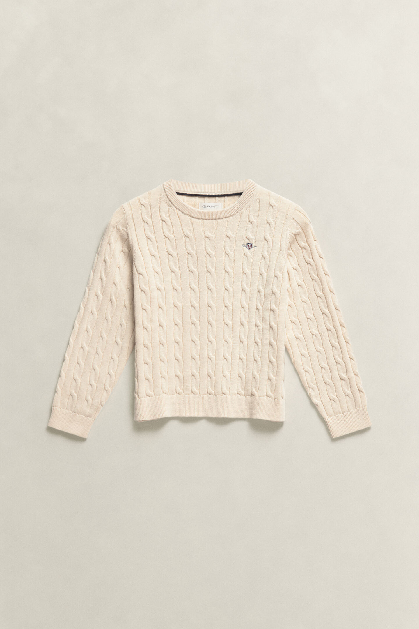 Boys Shield Cable Knit Sweater