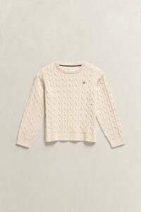 Boys Shield Cable Knit Sweater