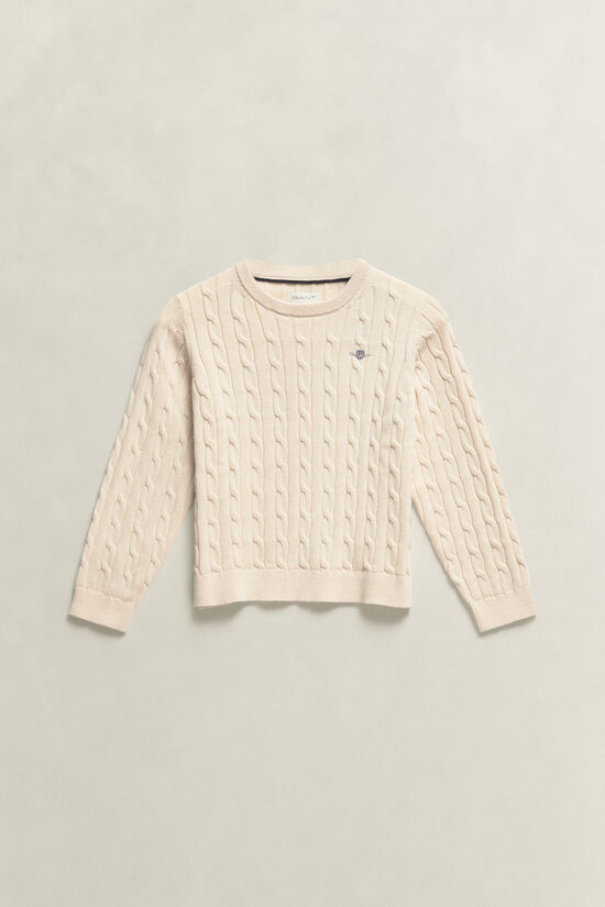 Boys Shield Cable Knit Sweater