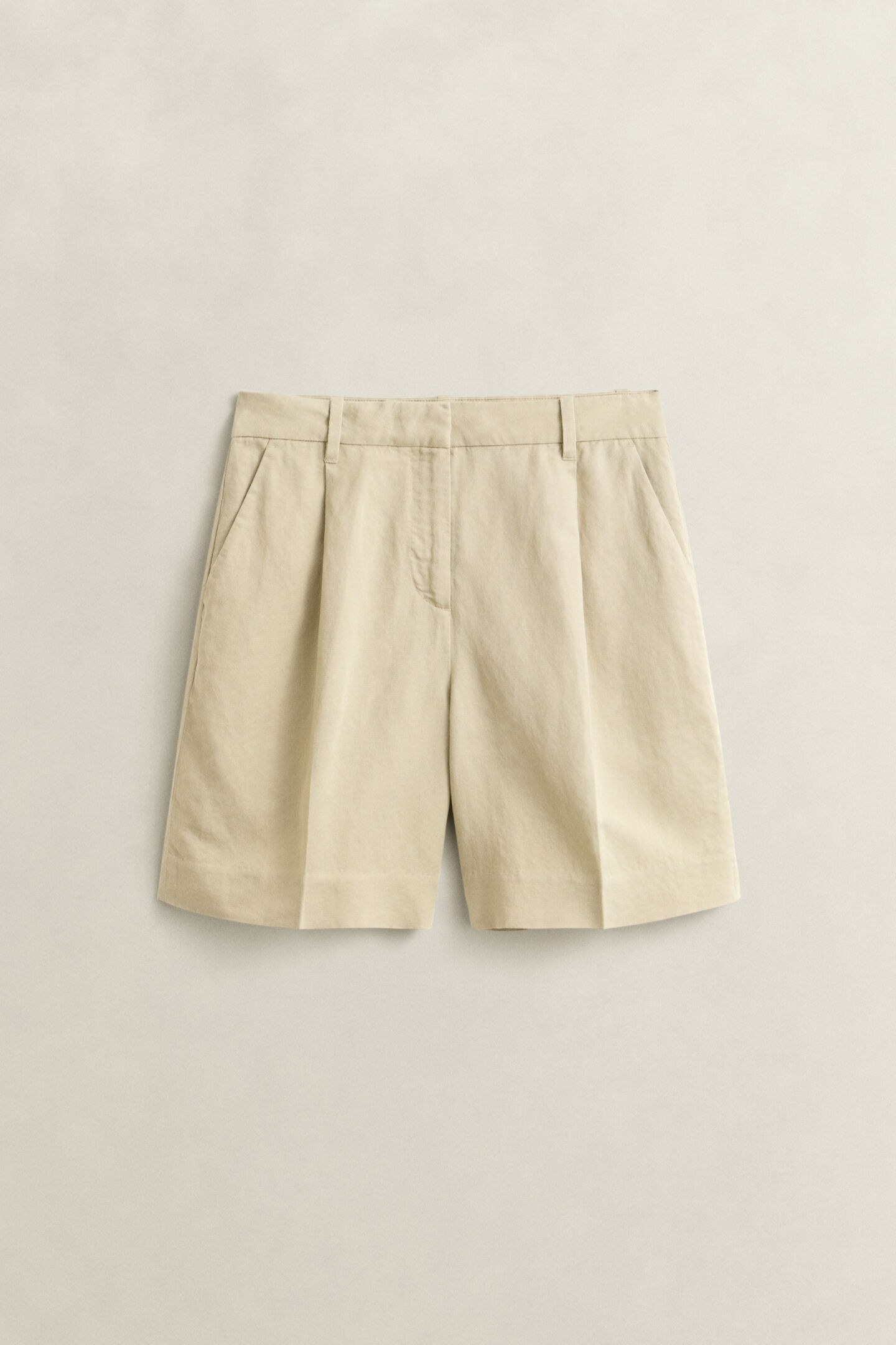 Tailored Linen Blend Shorts