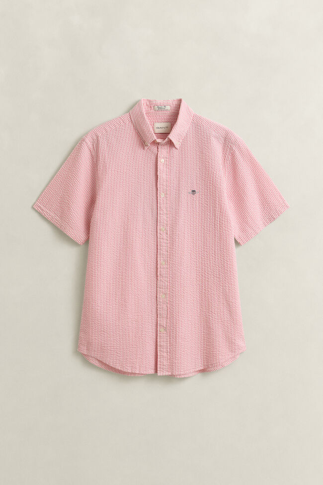 Striped Seersucker Short Sleeve Shirt
