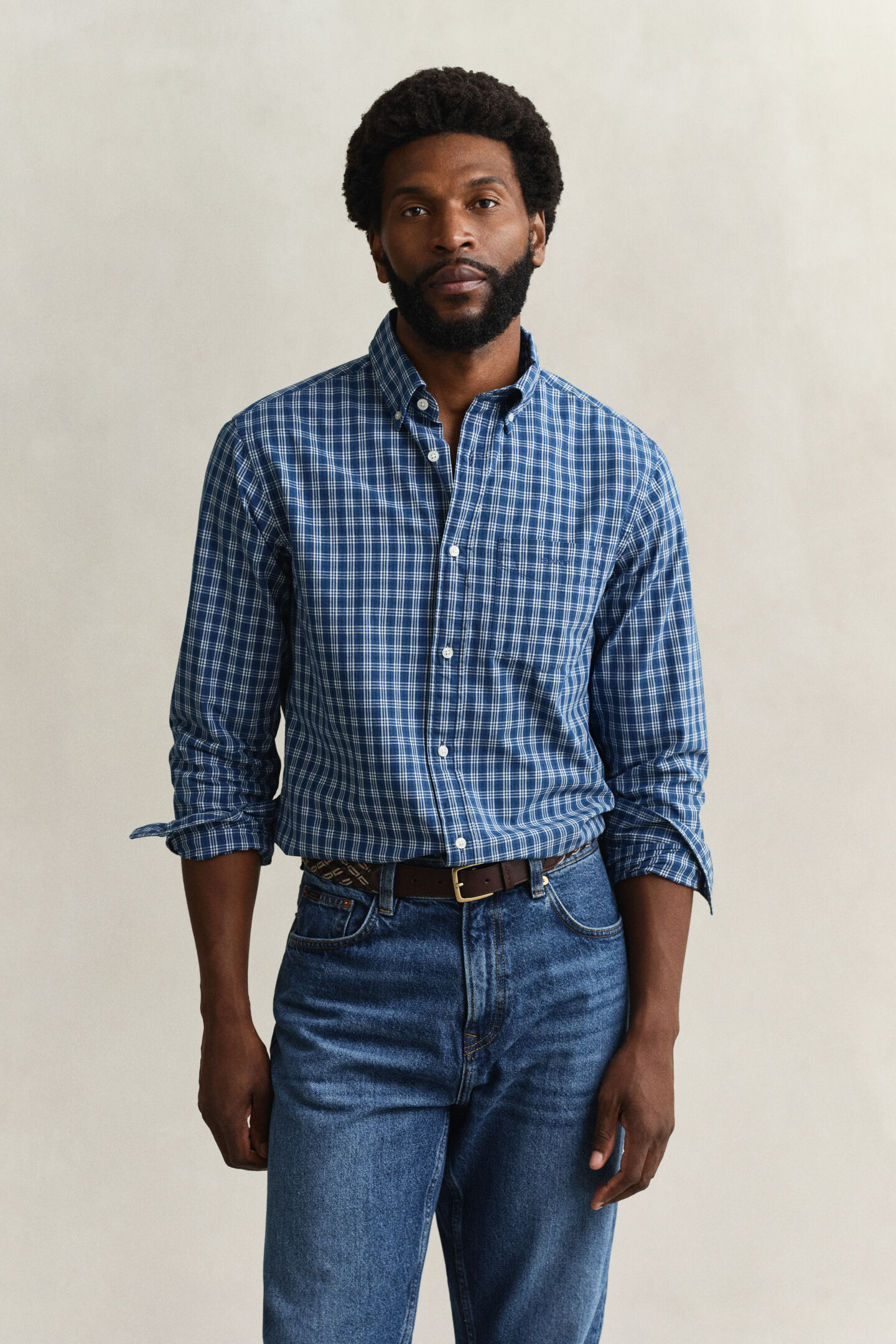 Indigo Checked Shirt