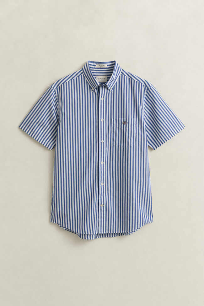 Striped Classic Poplin Short Sleeve Shirt