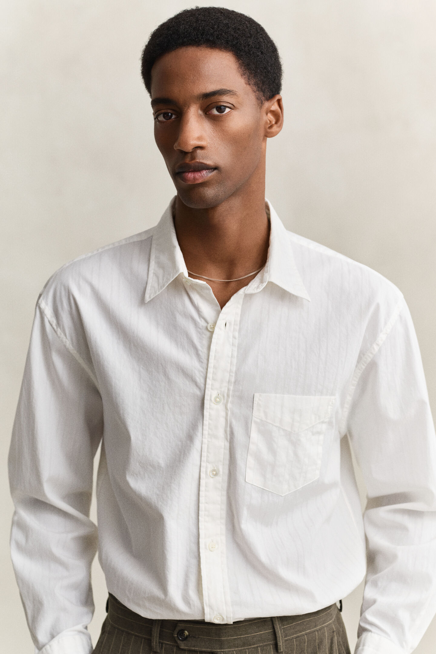 Relaxed Fit Dobby Striped Shirt