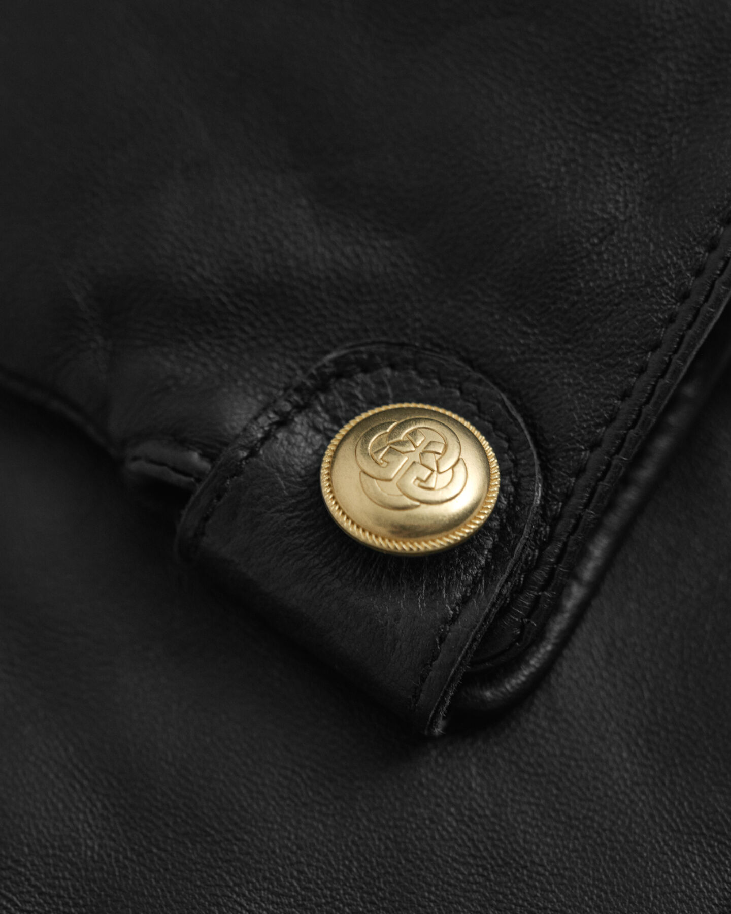 Buttoned Leather Gloves