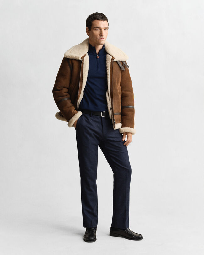 Extra Fine Merino Wool Half-Zip Sweater