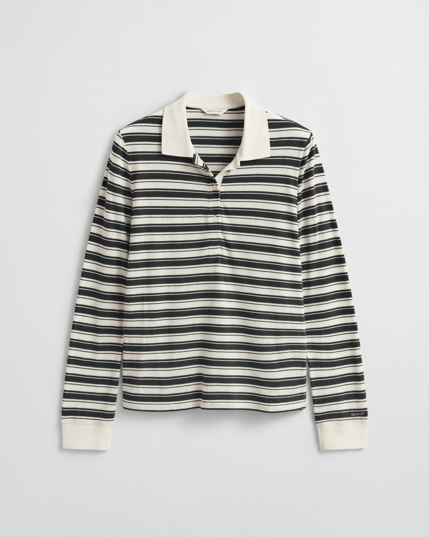 Striped Long Sleeve Polo Shirt