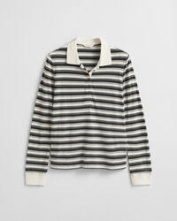 Striped Long Sleeve Polo Shirt