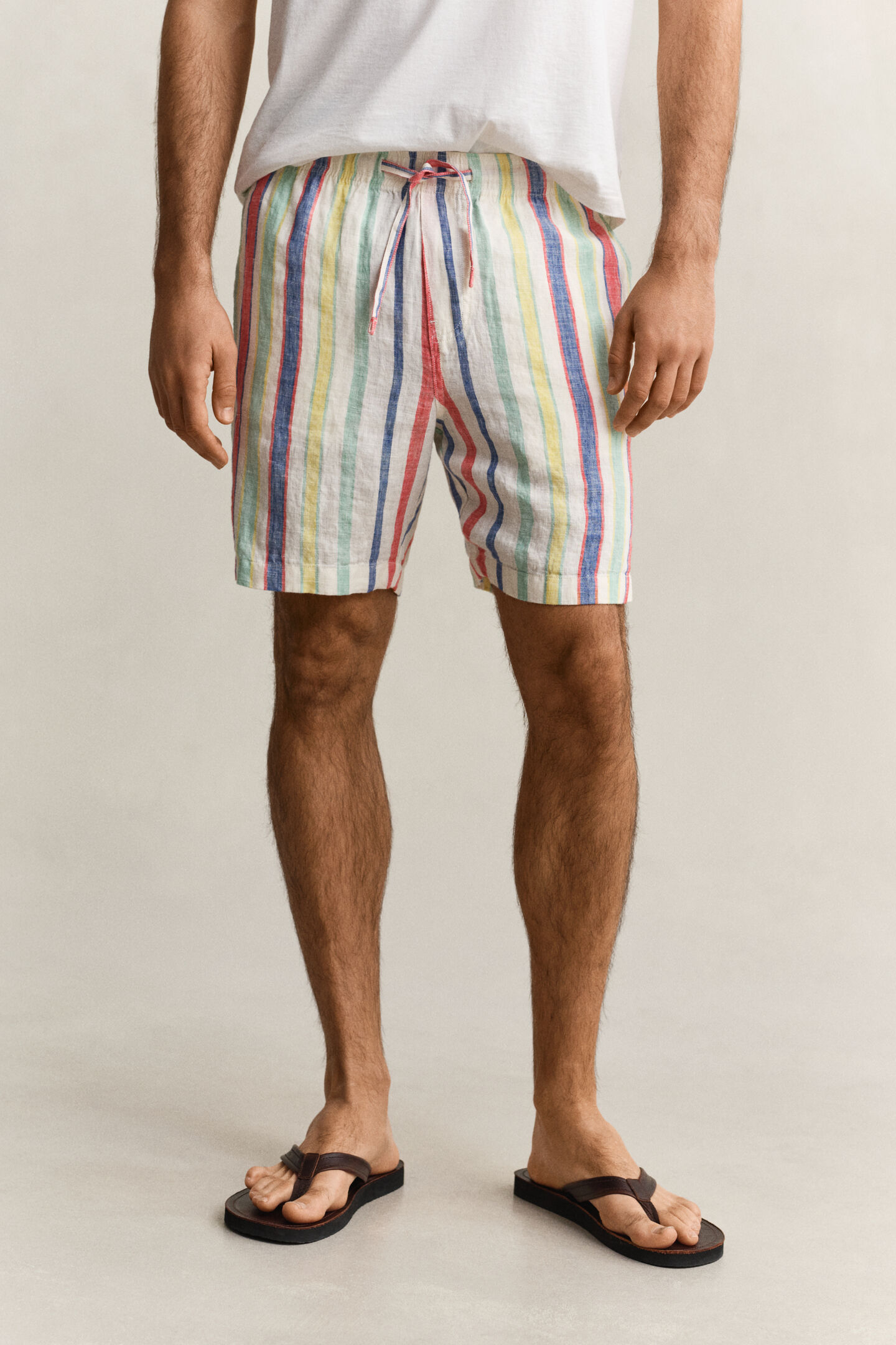 Striped Linen Shorts