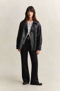 Striped Cable Knit Cardigan