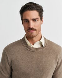Cashmere Blend Crew Neck Sweater