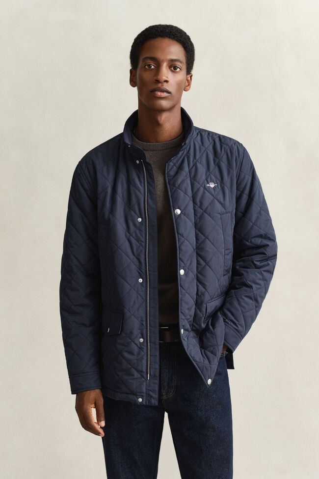 Quilted Windcheater Mid-Length Jacket