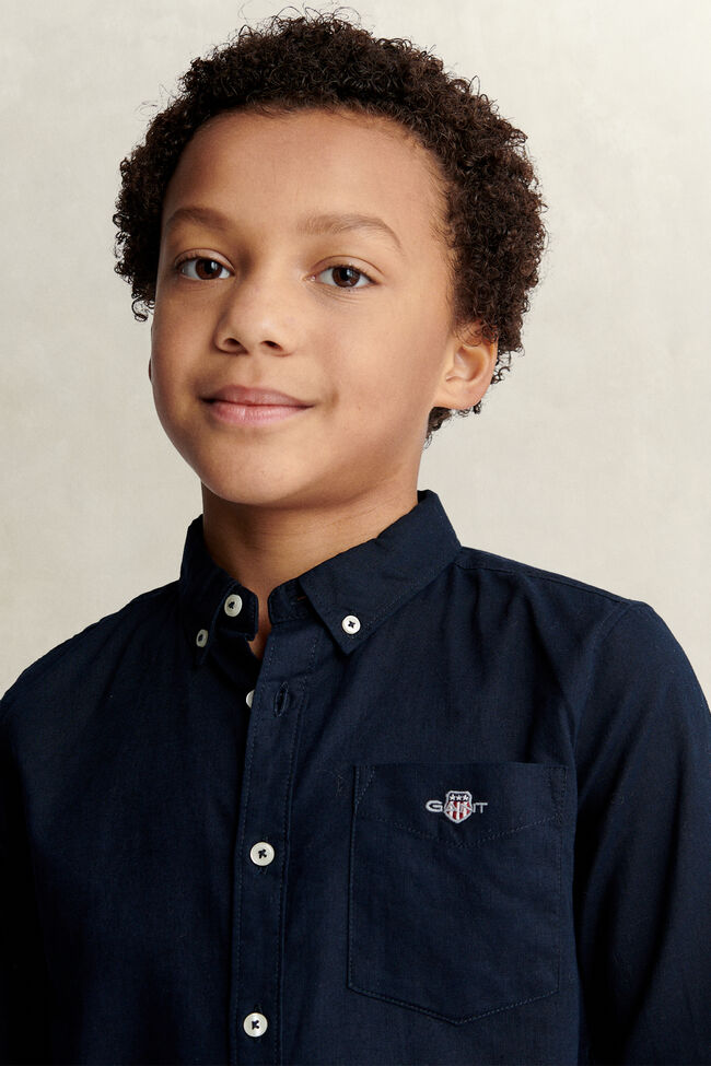 Teen Boys Linen Blend Shirt