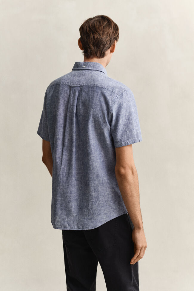 Linen Blend Short Sleeve Shirt
