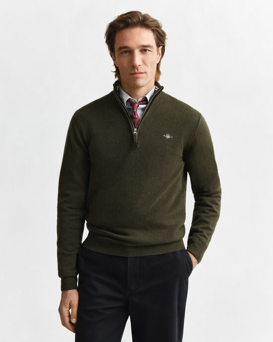 Superfine Lambswool Half-Zip Sweater