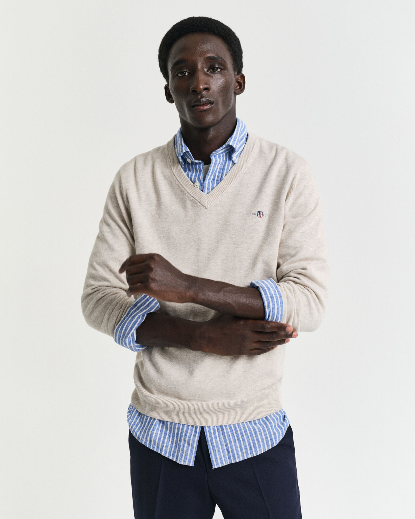 Classic Cotton V-Neck Sweater