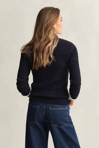 Cable Knit V-Neck Sweater