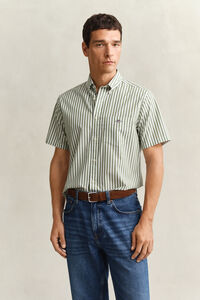 Striped Classic Poplin Short Sleeve Shirt