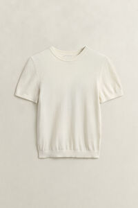 Lightweight Knit Short Sleeve Crew Neck Sweater