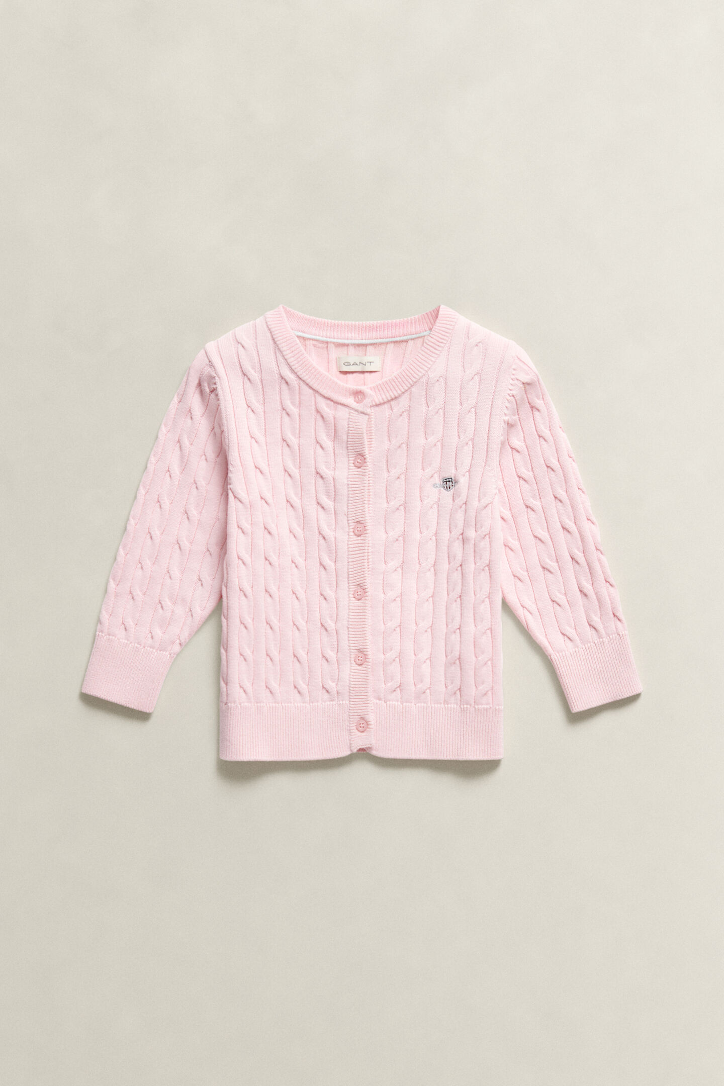 Girls Shield Cable Knit Cardigan